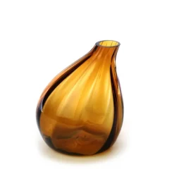 Amber Gourd Shaped Vase