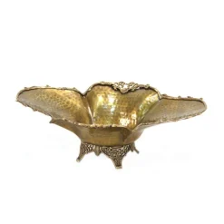 Antique Brass Oval Footed Planter