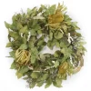 Basil Bay Leaves and Natural Banksia and White Berries Wreath
