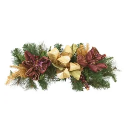 Belgium Mix Tablespace with Magnolia adorned with Purple and Gold