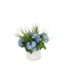 Blue Primrose Mix in White Container