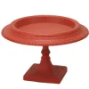 CAKE PLATE ON PEDESTAL STAND- Red