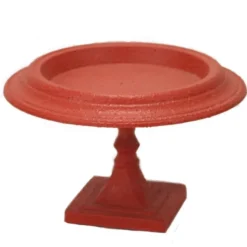 CAKE PLATE ON PEDESTAL STAND- Red