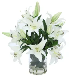 Casablanca Lilies in Glass