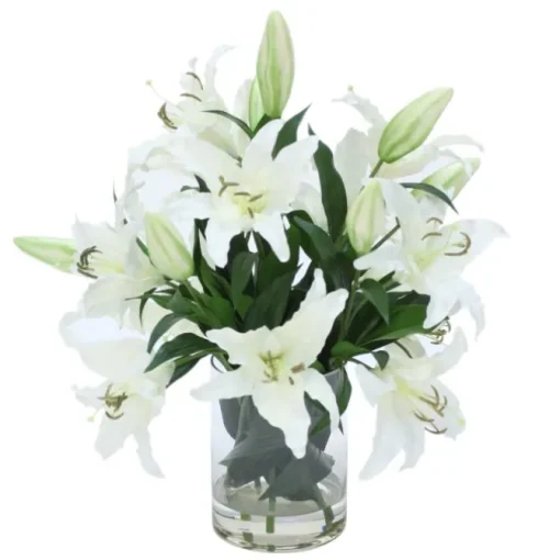 Casablanca Lilies in Glass