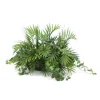 Coconut Palms, Glacier Ivy in Rectangular Black Metal Tray