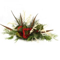 Cream Berries with Pine and Feathers