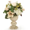 Cream White Hydrangea with Roses in Urn