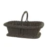 Dark Rattan Basket with Handle