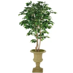 7' Deluxe Ficus Tree in Tan Classic Urn