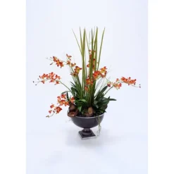 Dendrobium Orchid in Bronze Urn