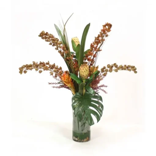 Dendrobium Orchid with Protea and Berries