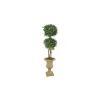 Double Ball Ivy Topiary in Beige Urn