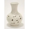 Earthenware Pierced Ivory Cloud Vase