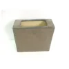 Earthenware Rect Vasesmall in Crystal Bronze