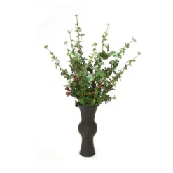 Fall Berries in Black Stoneware Vase