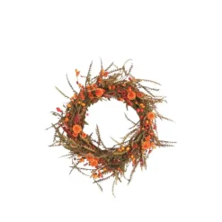 Fall Wreath with Mixed Berries and Flowers