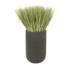 Grass in Black Fiberstone Floor Planter