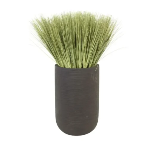 Grass in Black Fiberstone Floor Planter
