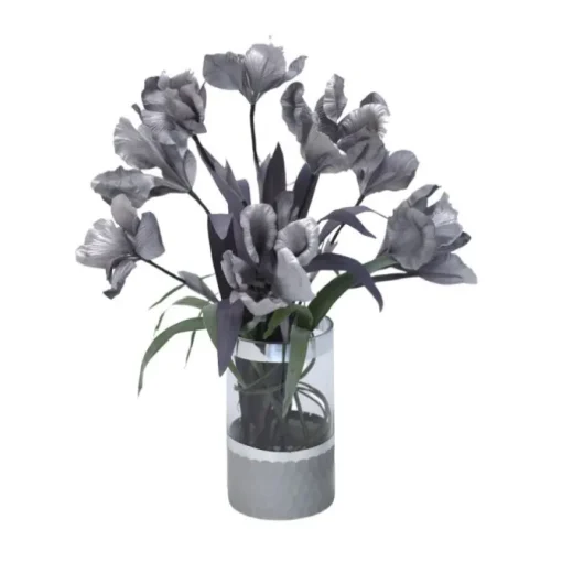 Gray Iris in Gray Banned Cylinder