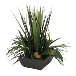 Greenery and Natural Products in Rust Square Planter