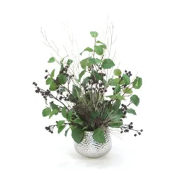 Holiday with Branches and Glitter Branches in Supernova Planter