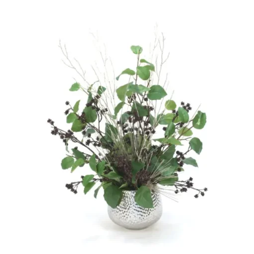 Holiday with Branches and Glitter Branches in Supernova Planter