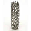 Honeycomb Lantern Open Weave Vase Black Nickel