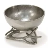 Horn Bowl On Horn Base in Rough Black Nickel Finish