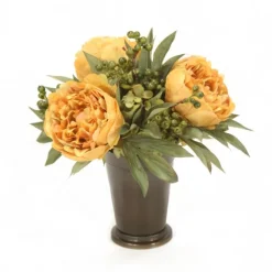 Hydrangea and Peony with Berries in Small Juliet Cup