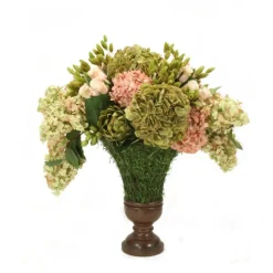 Hydrangea Mix in French Wire Urn