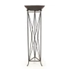 Isosceles Triangle Metal Plant Stand with Black Stone Bowl