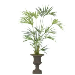 8' Kentia Palm in Rust Finish Resin Classic Urn