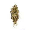 Large Swag with Sage Green Leaves with Antique Brushing and Gold Stems and Grapes