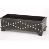 Leather Box with Silver Rivet Black Apache Leather