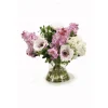 Lilac and White Floral in Glass Vase