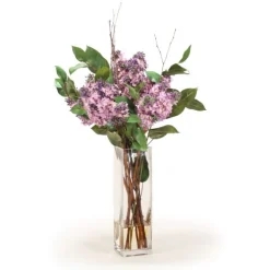 Lilac in Tall Rectangular Glass