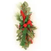 Magnolia Leaves and Pine with Berries and Ribbon Swag