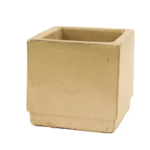 Medium Earthenware Square Planter in Ivory