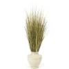 Mixed Grasses in Shellish Sand Glazed Planter
