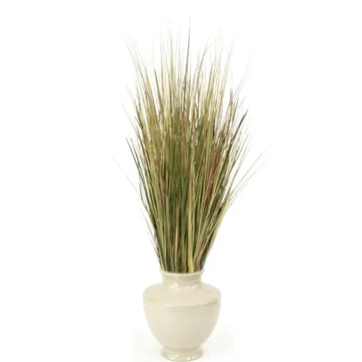 Mixed Grasses in Shellish Sand Glazed Planter