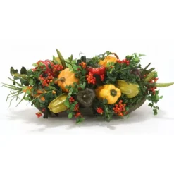 Mixed Vegetables in Wooden Dough Bowl