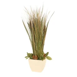 Natural Grasses and Natural Pods in Ivory Square Planter