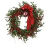 Nito Wreath With Rosemary, Holly, Berries, and Ornaments