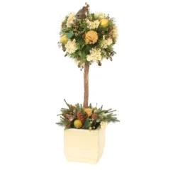 Partridge in a Pear Tree in Square Planter