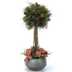 Pine Ball Topiary in Sosa Bowl