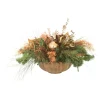 Pine Mixed with Bronze Accents in Round Planter