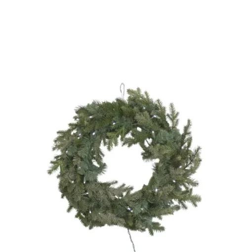 Pine Wreath with Lights (Not Decorated)