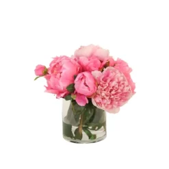 Pink Peony Mix in Glass