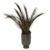 Preserved Robellini Palms In Wooden Vase